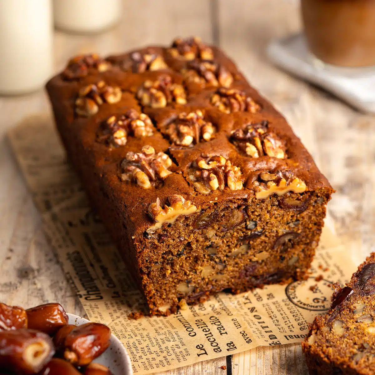 Dates & Walnut Cake (no maida and no sugar)
