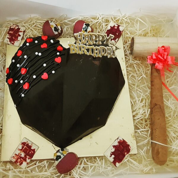 Chocolate Heart Pinata Cake