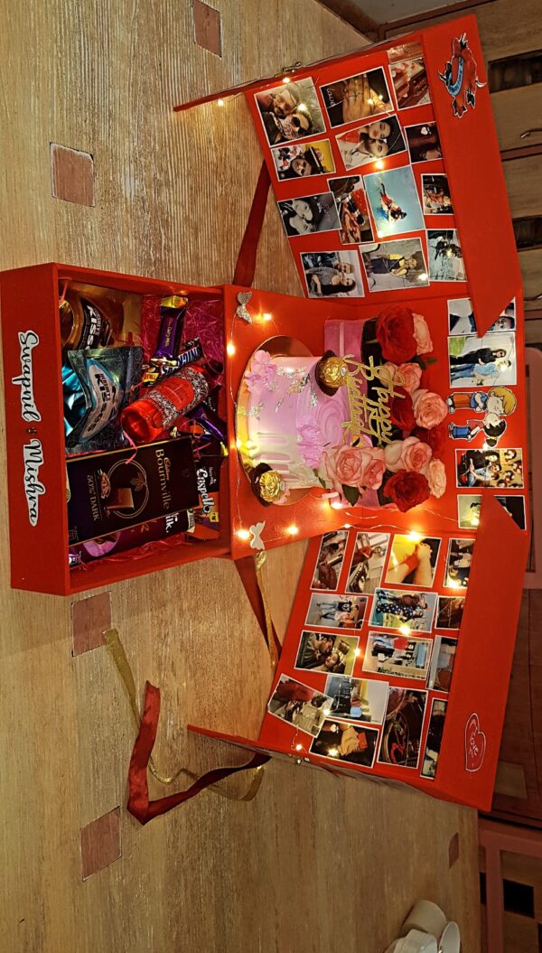 Birthday Gift Box with Cake & Chocolate