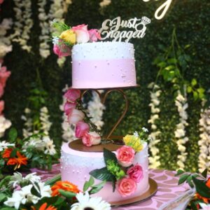 Engagement Floral Cake