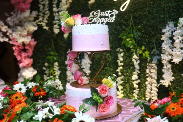Engagement Floral Cake