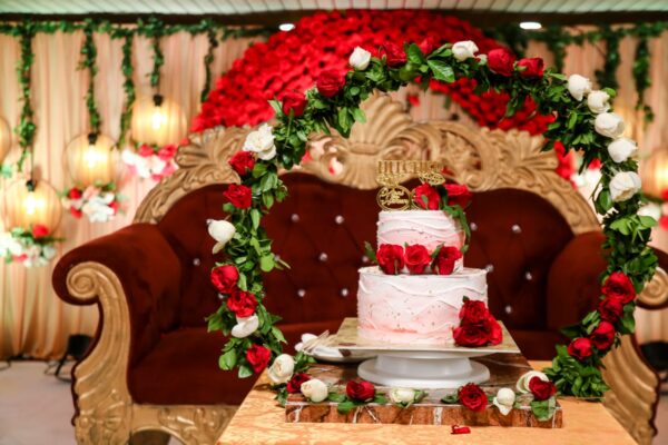Red Rose Engagement Cake