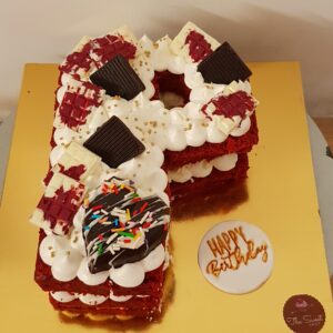 Red Velvet Alphabet/Number Cake