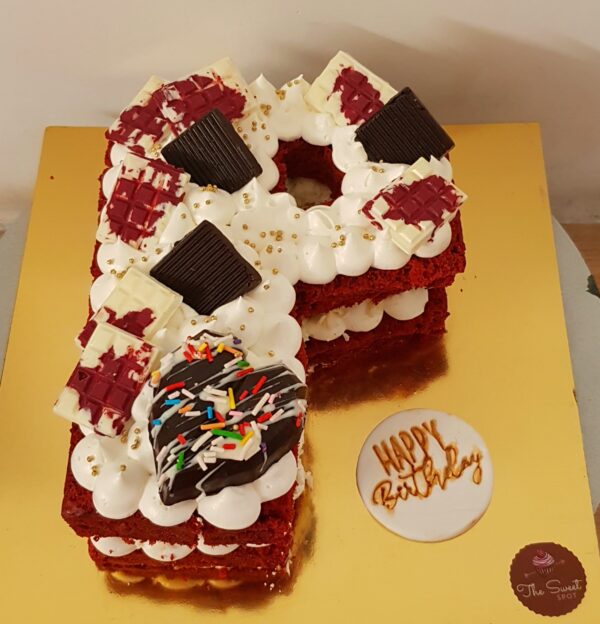 Red Velvet Alphabet/Number Cake