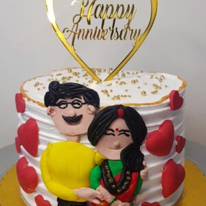 Custom Anniversary Couple Cake