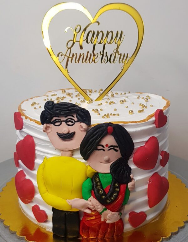 Custom Anniversary Couple Cake