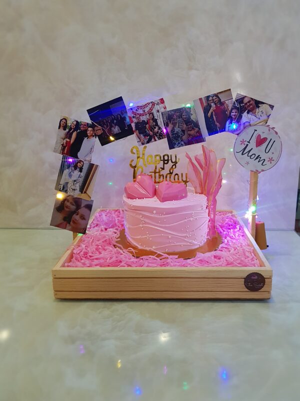 Pink Love Surprise Cake