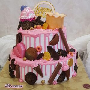 Chocolate & Candy Drip Cake