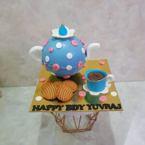 Tea Time Theme Fondant Cake