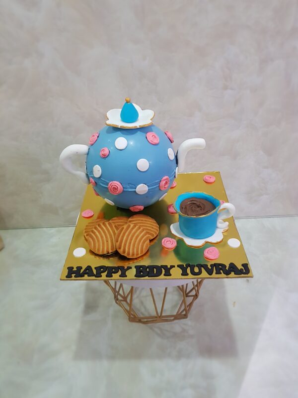Tea Time Theme Fondant Cake