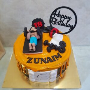 Fitness Theme Birthday Cake