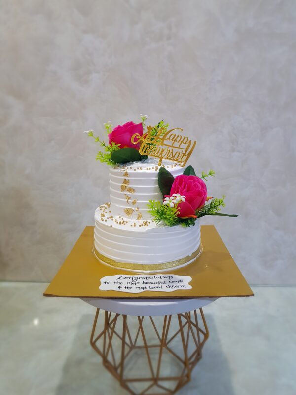 Floral Anniversary Cake