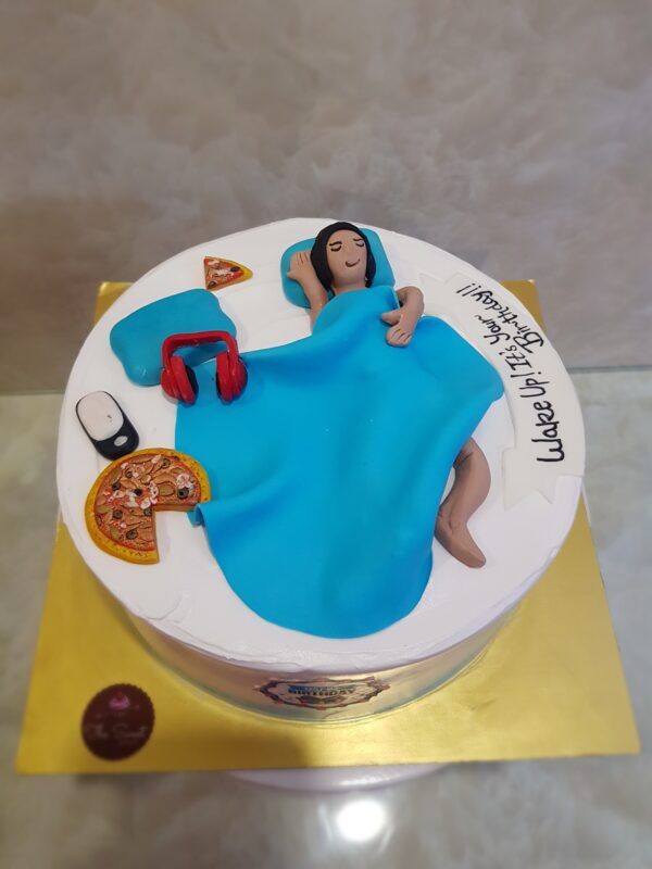 Lazy Day Girl Birthday Cake