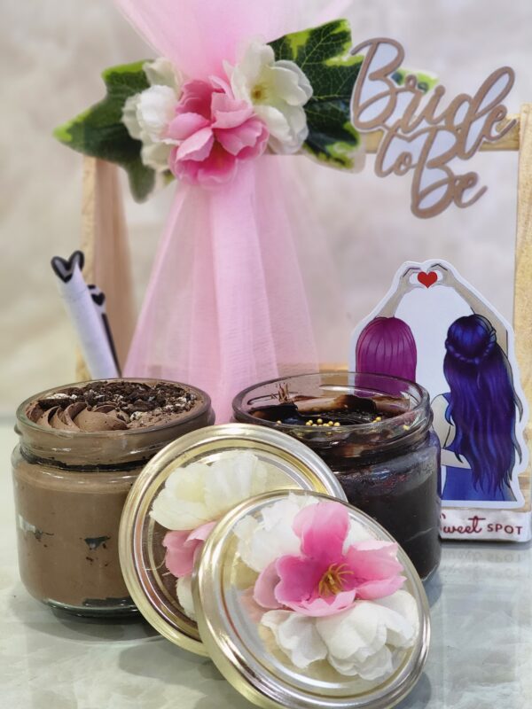 Bride-to-Be Floral Jar Dessert Set