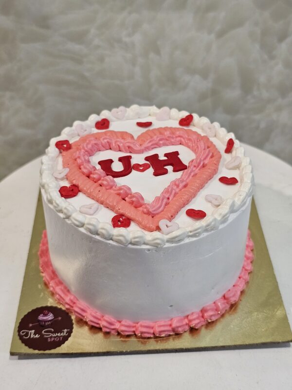 Sweetheart Initials Cake