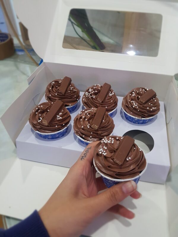 Choco Swirl KitKat Cupcakes
