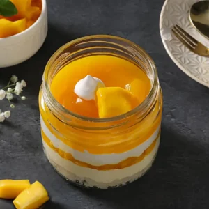 Mango Fudge Jar Cake